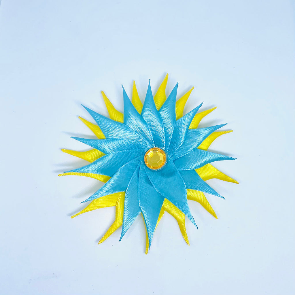 Pin flower Support Ukraine Ukranian flag