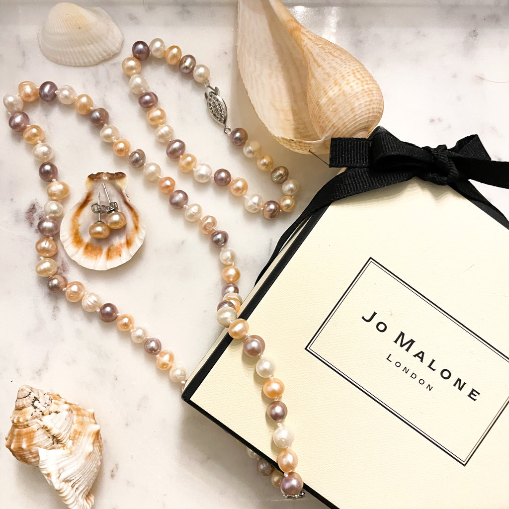 Multicolor pearl jewellery set