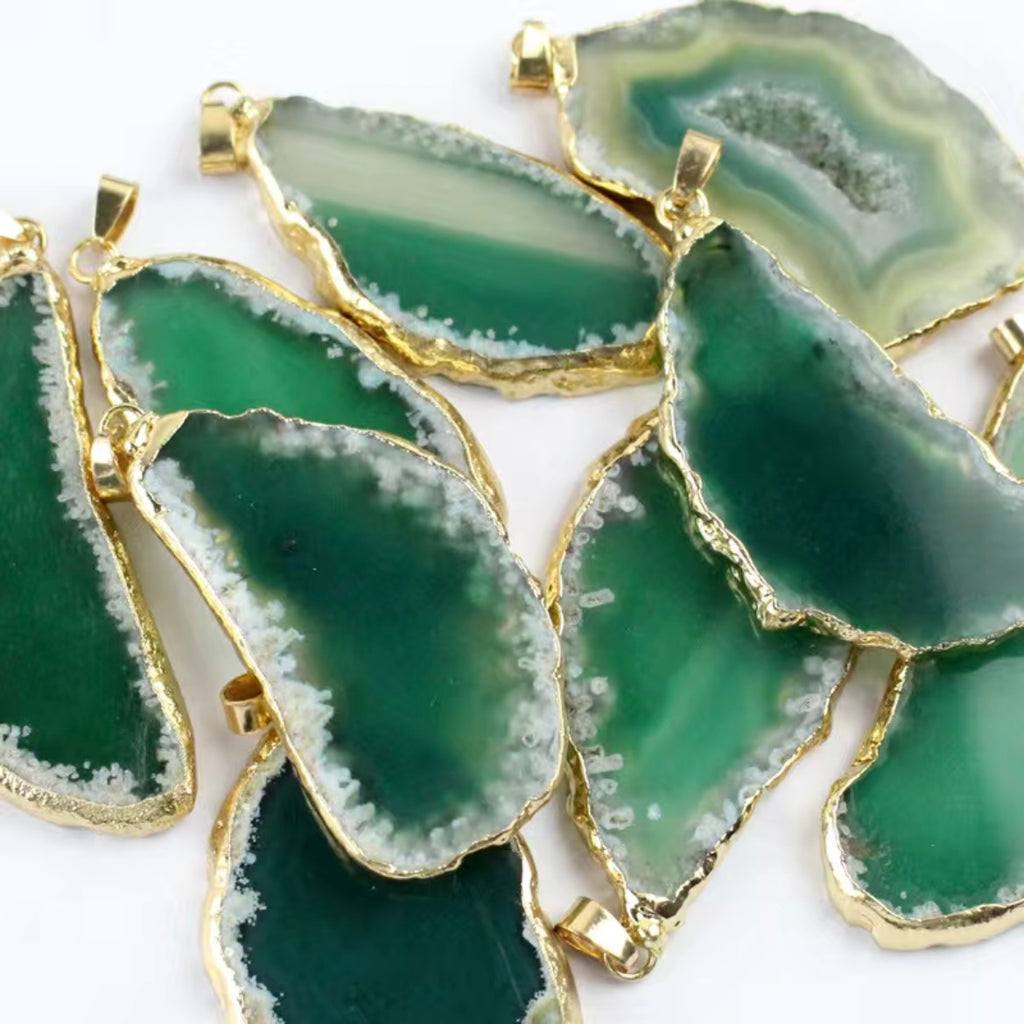 Necklace Raw Agate Slice