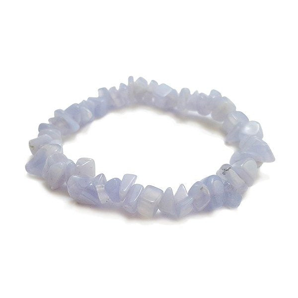 Blue lase agate Energy Chip Gemstone Bracelet