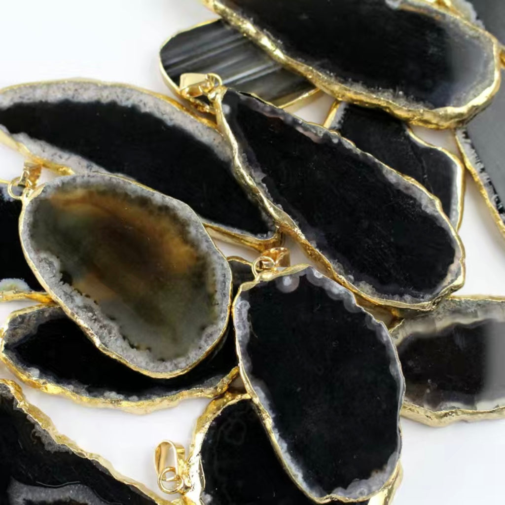 Necklace Raw Agate Slice