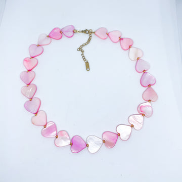 Heart shape Mother of pearl Shell Necklace set