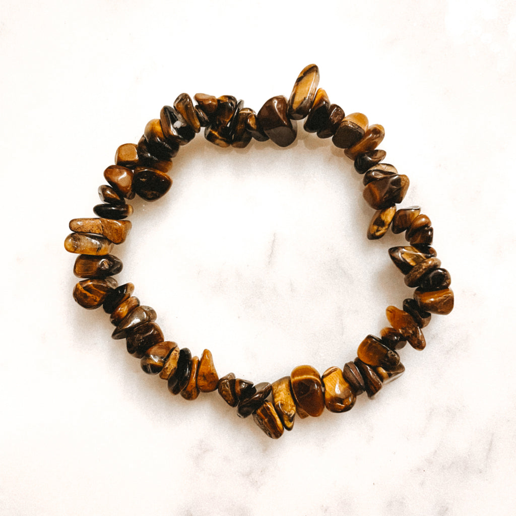 Tiger Eye Energy Chip Gemstone Bracelet