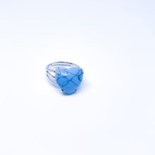 Blue Turquoise Energy Gemstone Heart Ring