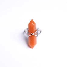 Orange Aventurine Energy Gemstone Ring