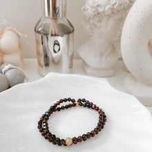 Garnet Double Faceted Energy Gemstone Bracelet