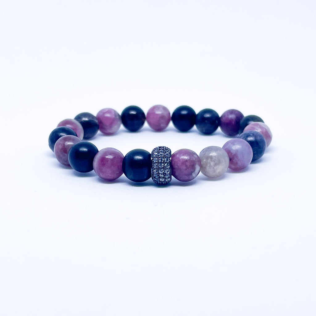 Pink Colorful Tourmaline Energy Gemstone Bracelet