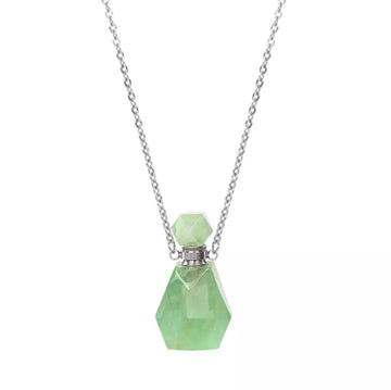 Gemstone Energy Bottle necklace Aventurine (silver)