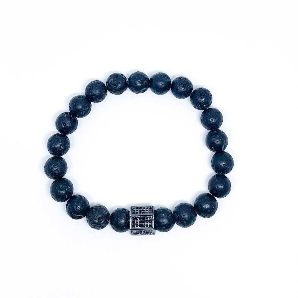 Black Lava Energy Gemstone Bracelet