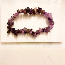 Amethyst Energy Chip Gemstone Bracelet