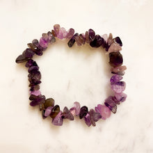 Amethyst Energy Chip Gemstone Bracelet