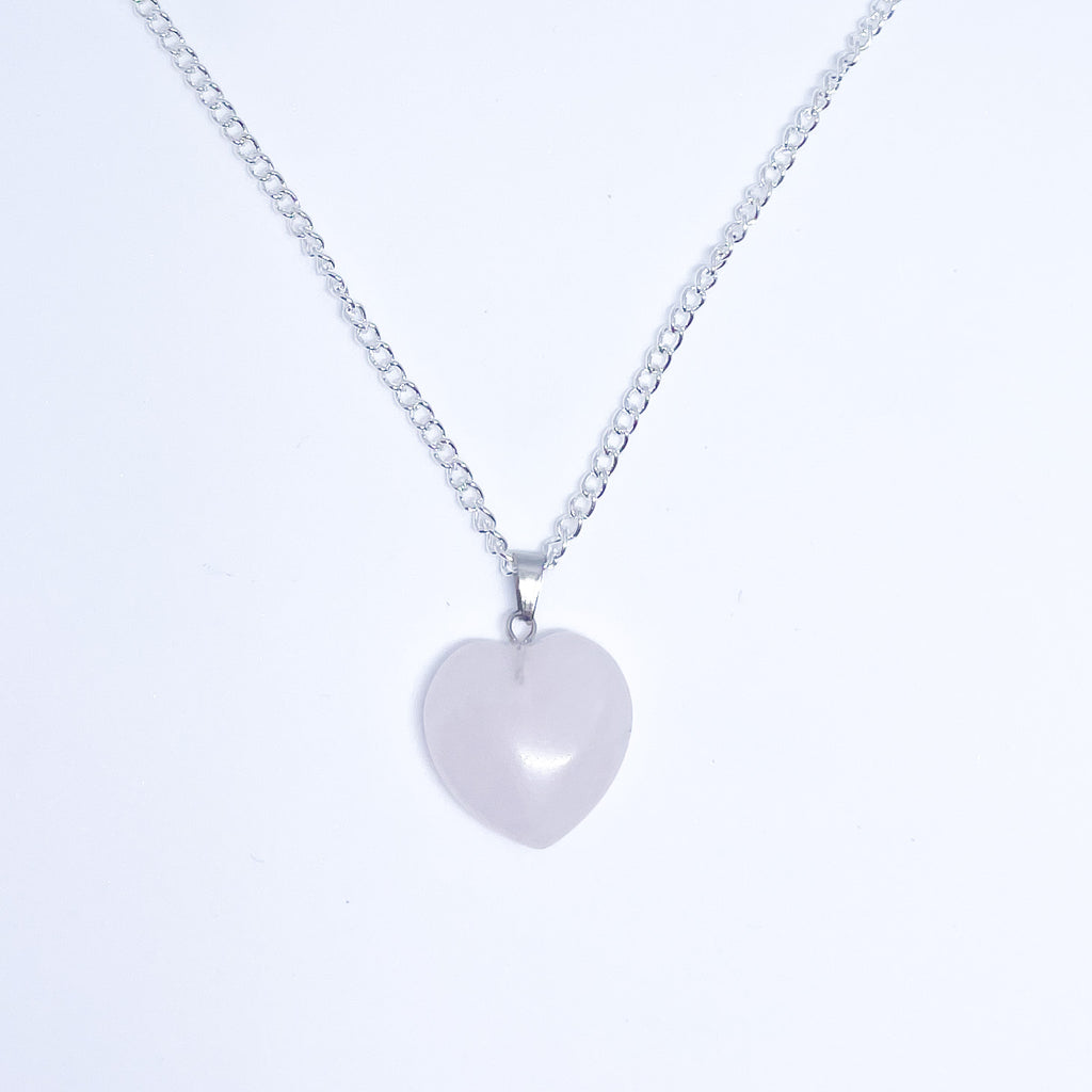 Rose Quartz Energy Gemstone Heart Necklace