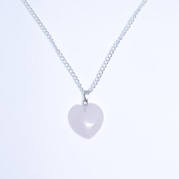 Rose Quartz Energy Gemstone Heart Necklace