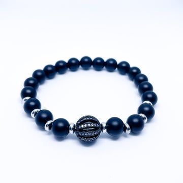 Matte Black Onyx Energy Gemstone Bracelet