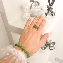 Aventurine Energy Gemstone Heart Ring