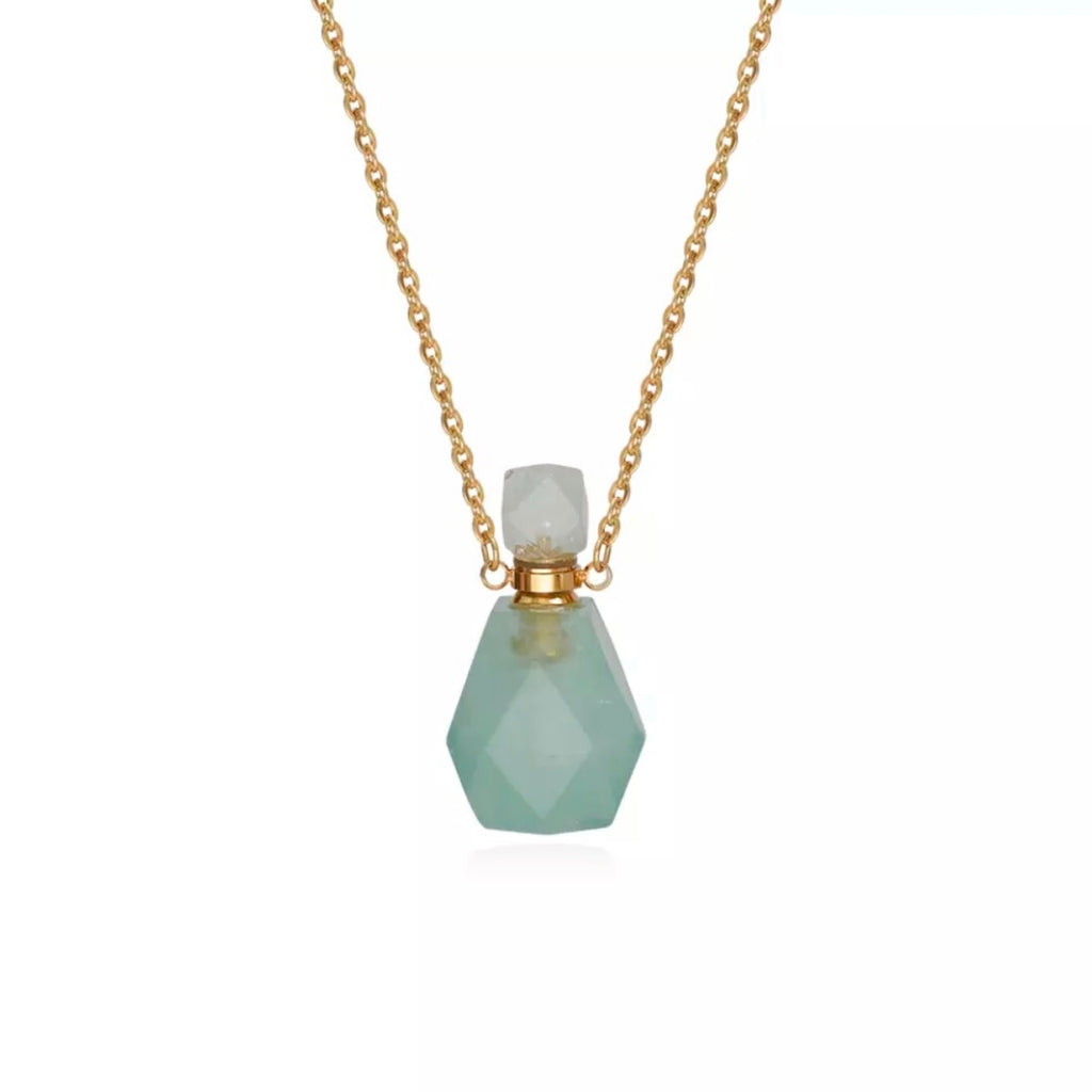 Gemstone Energy Bottle necklace Aventurine (gold)