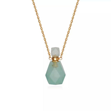 Gemstone Energy Bottle necklace Aventurine (gold)