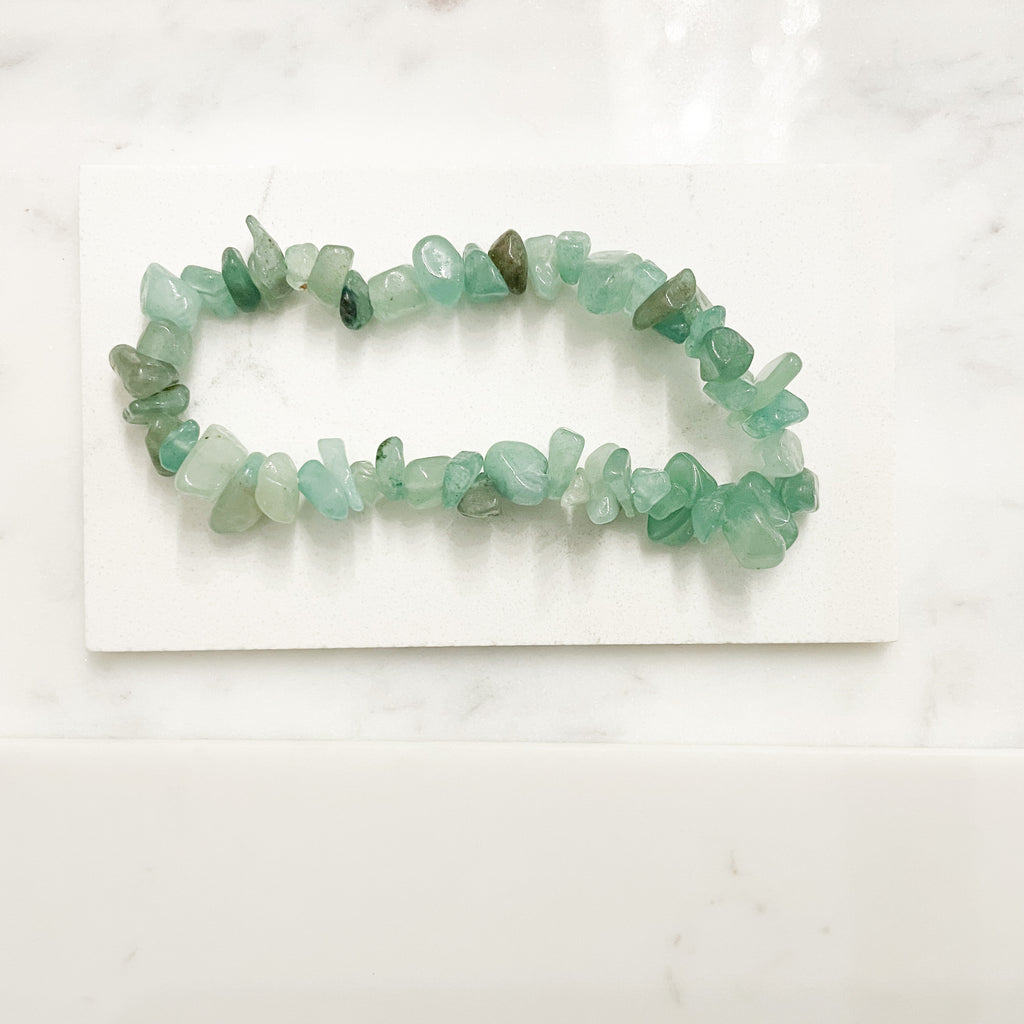 Aventurine Energy Chip Gemstone Bracelet