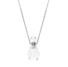 Gemstone Energy Bottle necklace Clear Quartz (silver)