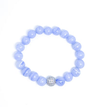 Blue Lace Agate Chalcedony Energy Gemstone Bracelet