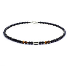 Tiger eye and onyx men Necklace