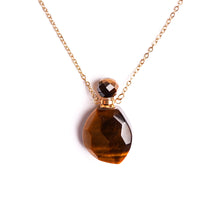 Gemstone Energy Bottle necklace Tiger eye (gold)