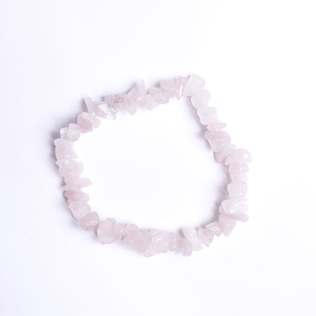 Rose Quartz Energy Chip Gemstone Bracelet