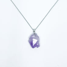 Raw Amethyst Energy Gemstone Crystal Necklace