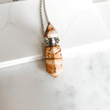 Gemstone Energy Bottle necklace Jasper (silver)