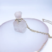 Gemstone Energy Bottle necklace Cherry Agate (gold)