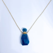 Gemstone Energy Bottle necklace Apatite with defects (gold)