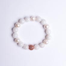 Moonstone and Pearl Energy Gemstone Bracelet