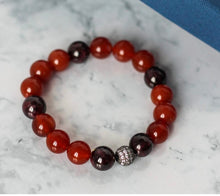 Carnelian and Garnet Energy Gemstone Bracelet