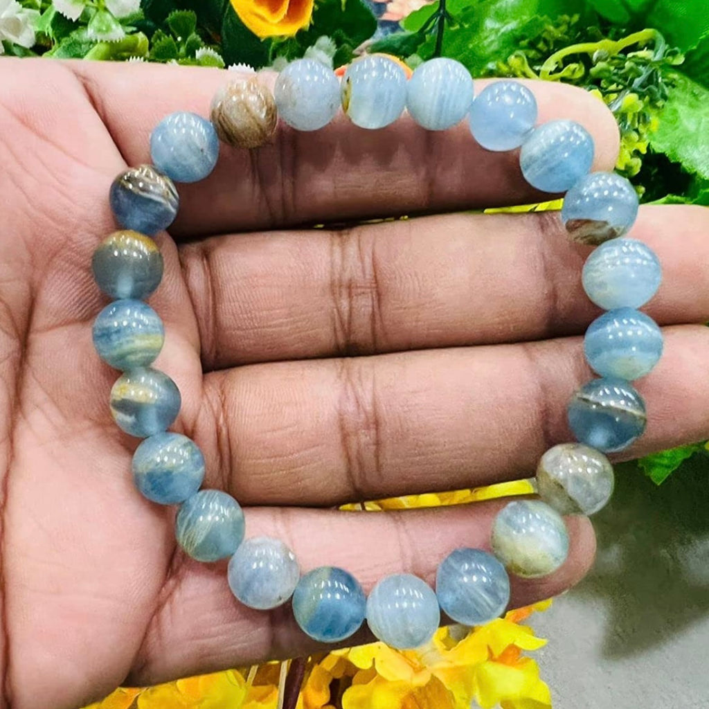 Blue Aragonite Natural Calcite Energy Gemstone Bracelet