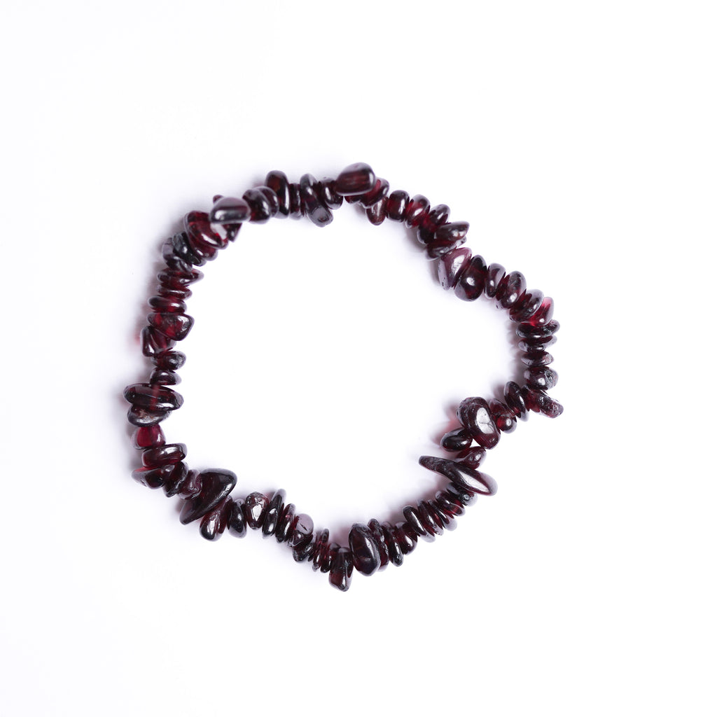 Garnet Energy Chip Gemstone Bracelet