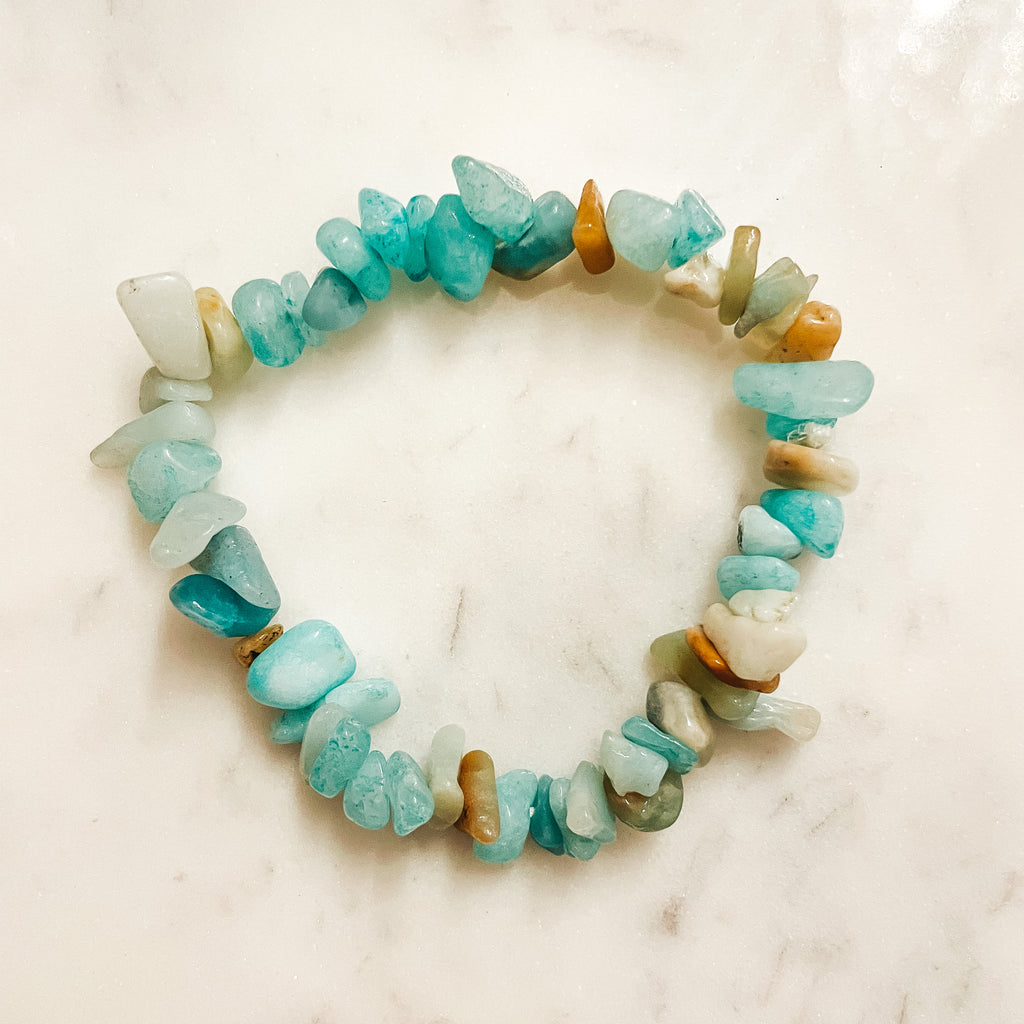 Amazonite Energy Chip Gemstone Bracelet