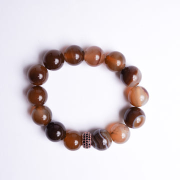 Coffee Agate Botswana Energy Gemstone Bracelet