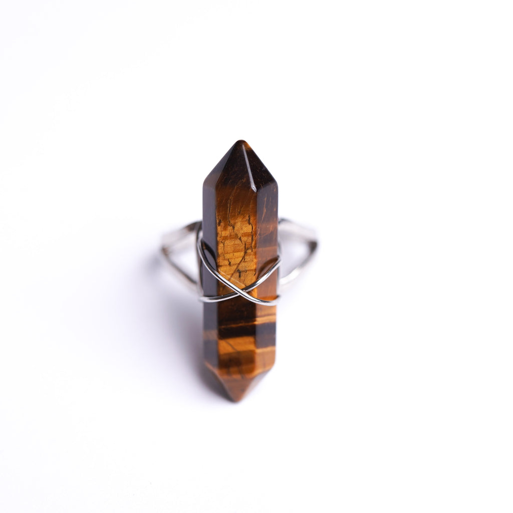 Tiger Eye Energy Gemstone Ring