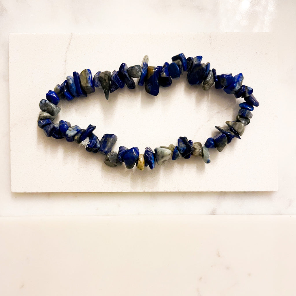 Lapis lazuli Energy Chip Gemstone Bracelet