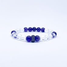 Amethyst and Clear quartz Energy Gemstone Bracelet