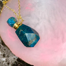 Gemstone Energy Bottle necklace Apatite with defects (gold)