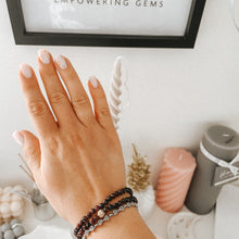 Garnet Double Faceted Energy Gemstone Bracelet