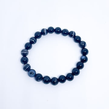 Black Agate Energy Gemstone Bracelet