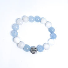 Moonstone Aquamarines Energy Gemstone Bracelet