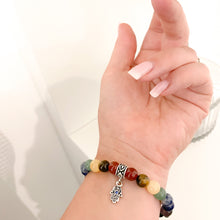 Chakra Energy Gemstone Bracelet Fatima Hamsa hand