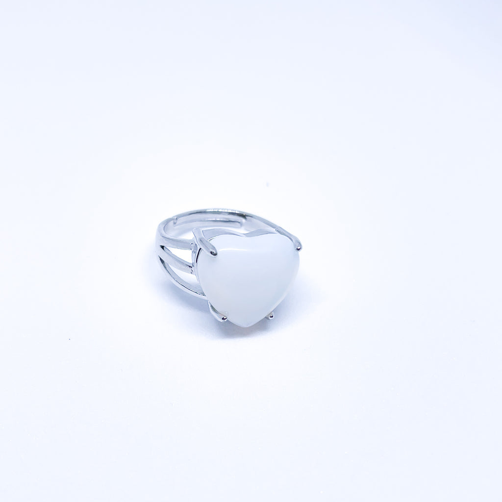 Opalite Energy Gemstone Heart Ring