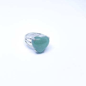 Aventurine Energy Gemstone Heart Ring