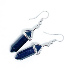 Blue Sand Stone Energy Gemstone Earrings