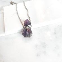 Amethyst Energy Gemstone Mini Bottle Necklace