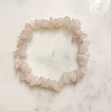 Rose Quartz Energy Chip Gemstone Bracelet